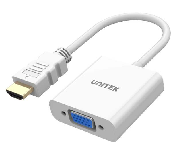 Unitek Adapter HDMI na VGA, FullHD 60Hz, biały - 1455259 - zdjęcie